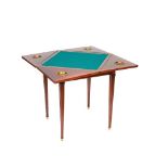 Mahogany wood Louis XVI style game table, early 20th century