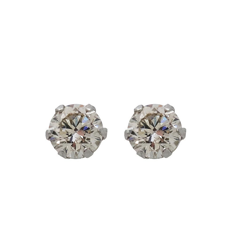 Platinum, white gold and diamond earrings