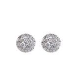 White gold and diamonds earrings