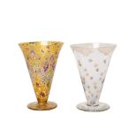 Enamelled glass vases lot