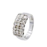 Portuguese white gold and diamonds ring