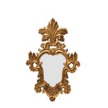 Carved and gilt wood mirror