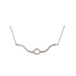 White gold and diamonds choker