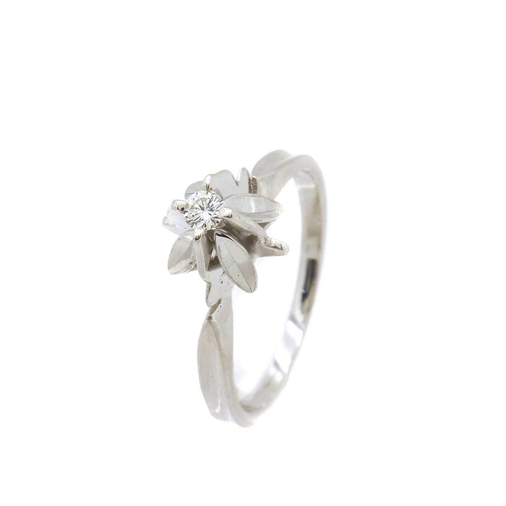 White gold and diamond ring