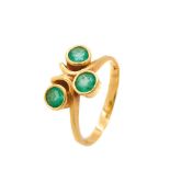 Gold and emeralds ring