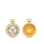 Reloj de bolsillo lepine Longines, fles. del s.XIX. En oro. Nº 503409. Esfera argenté con numeración