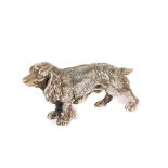 Perro. Figura en plata punzonada, segunda mitad del s.XX. Alt.: 7 cm.