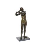 Artur Aldomà Puig (Reus, Tarragona, 1935) Airina II. Escultura en bronce patinado sobre peana en
