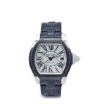 Reloj Cartier Roadster S de pulsera para caballero. En acero y correa de caucho. Nº 206439QX-3312.