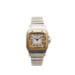 Reloj Cartier Santos de pulsera para señora. En acero y oro. Nº 166930-01650. Esfera blanca con