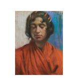 Atribuido a Julio Borrell (Barcelona, 1877-1957) Gitana. Pastel sobre papel. 38 x 29 cm.