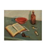 Joaquín Asensio (Barcelona, 1890-1961) Bodegón. Óleo sobre tabla. Firmado. 38 x 46 cm.