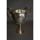 Sheffield silver two handled pedestal trophy cup for Sunset Tennis Club