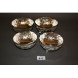 Two pairs of Continental 830 white metal bowls