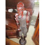 Large African carved hardwood figure