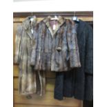 Ladies half length dark brown fur coat (at fault),