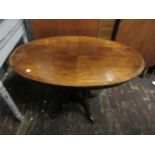 Small Victorian walnut and marquetry inlaid centre table