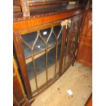 Mid 20th Century mahogany two door bow fronted display cabinet