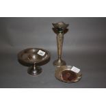 Birmingham silver circular pedestal dish,