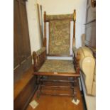 American spindle back rocking chair