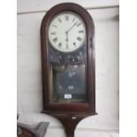 Late 19th Century oak two train wall clock