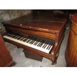 Rosewood cased boudoir grand piano by Broadwood (a/f)