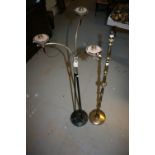 Brass standard lamp,