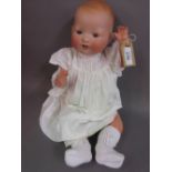 Armand Marseille 351 bisque headed baby doll with sleeping eyes,