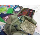 Small quantity of various silk scarves and handkerchiefs