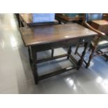 Oak side table having single drawer,