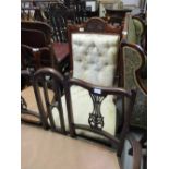 Victorian walnut button upholstered nursing chair