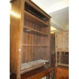 1930's Oak three shelf open bookcase