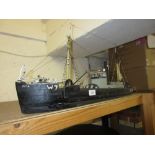 1940's Scratch built model of a steam fishing trawler