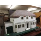 Three bay, six room dolls house circa 1930,