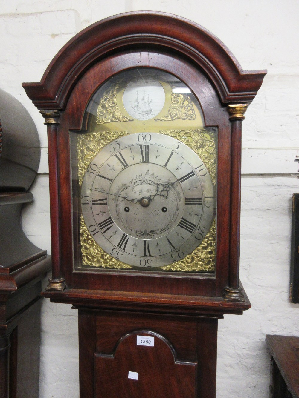 George III mahogany longcase clock,