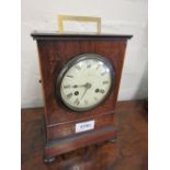 Small 19th Century French rosewood boxwood marquetry inlaid mantel clock,