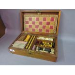 Late 19th or early 20th Century mahogany games compendium,