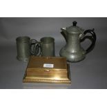 Pewter coffee pot,