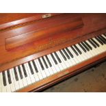 Mahogany cased upright piano by Zimmerman & Eschenburg