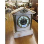 19th Century French alabaster and gilt brass mounted mantel clock,