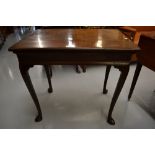 18th Century Irish mahogany rectangular silver table,