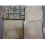 Small quantity of various lace work,