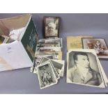 Box containing a collection of postcard photographs from German family to World War II youths
