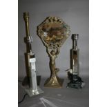 Pair of mirrored table lamps,