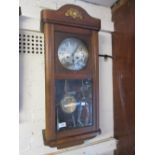 1930's Oak two train wall clock