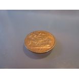 Victorian gold half sovereign,