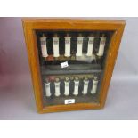 Mahogany cased Tucker Telac fuse box