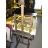 Artist's adjustable easel together with a Lloyd Loom linen basket