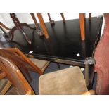 Mid 20th Century chrome and ebonised kitchen table with a set of matching chairs