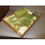 Various onyx ashtrays,